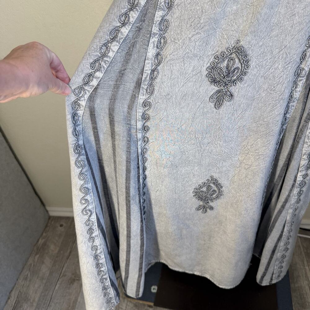 Advance Apparels Gray Cottagecore Fairy Renaissance Boho Dress Size S/M - Picture 5 of 13
